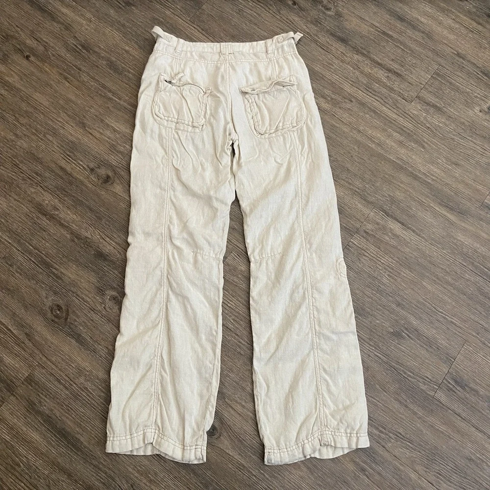 Jaded‎ London Santal Linen Cream Cargo Trousers Pants Size Small S